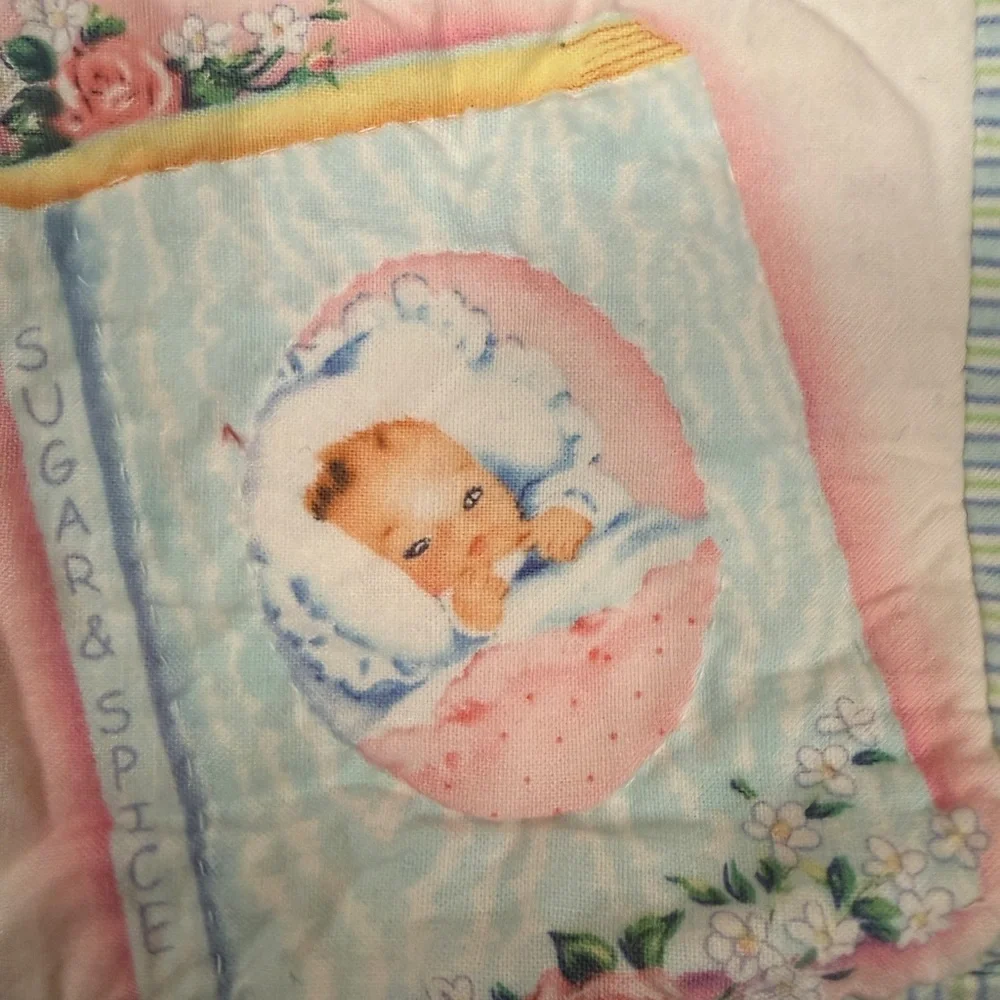 Pastel Yellow & Blue Baby Patchwork Quilt - Charming Nursery Bedding‎